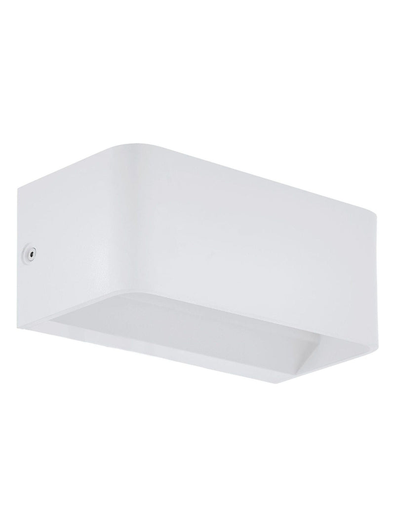 Eglo Sania white aluminium LED cube wall light - British product