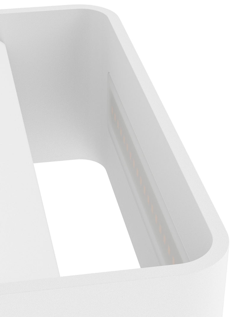Eglo Sania white aluminium LED cube wall light - British product