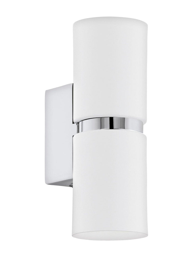 Eglo Passa LED wall light with chrome mount, imported from the UK
