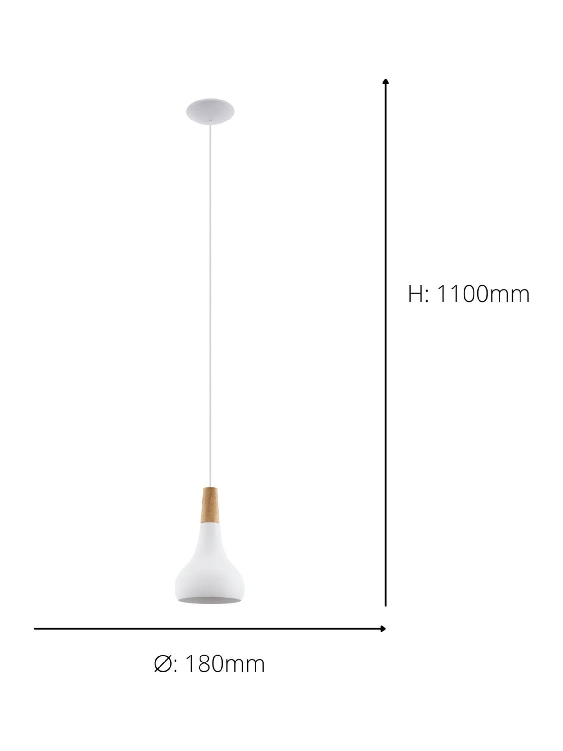 Eglo Sabinar white pendant ceiling light - British product
