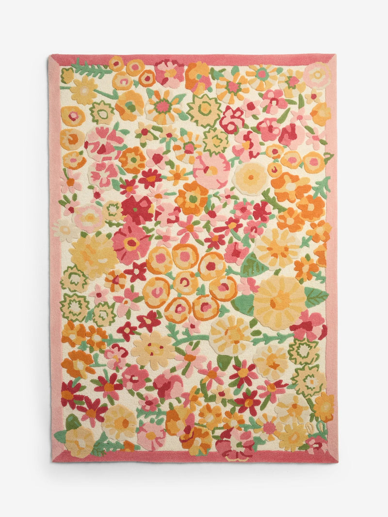 Lucy Tiffney Campion floral wool rug - British product