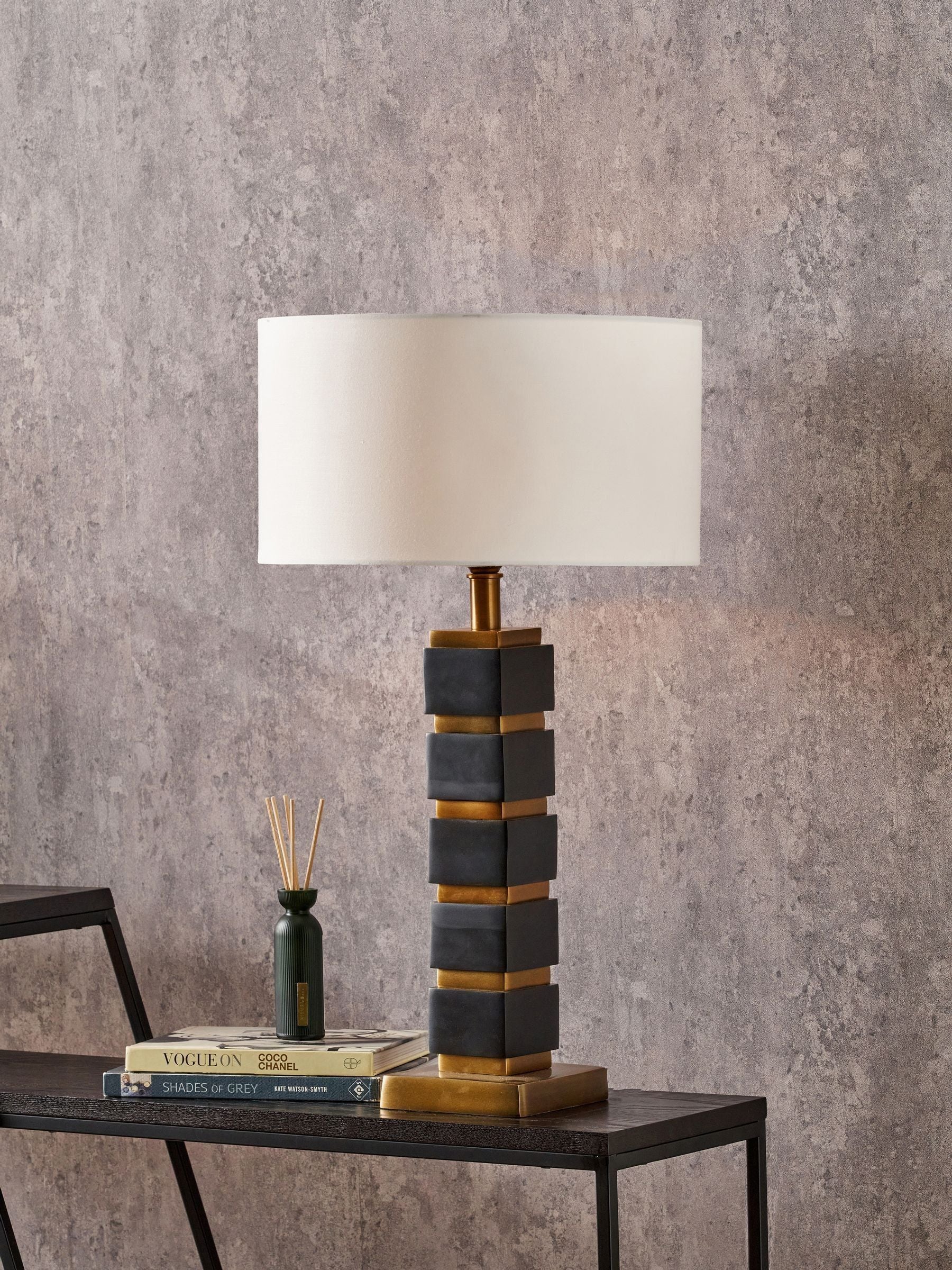 Pacific Lifestyle Maximo Cube table lamp 63cm - British product