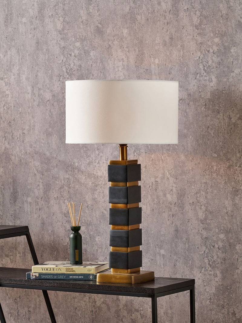 Pacific Lifestyle Maximo Cube table lamp 63cm - British product