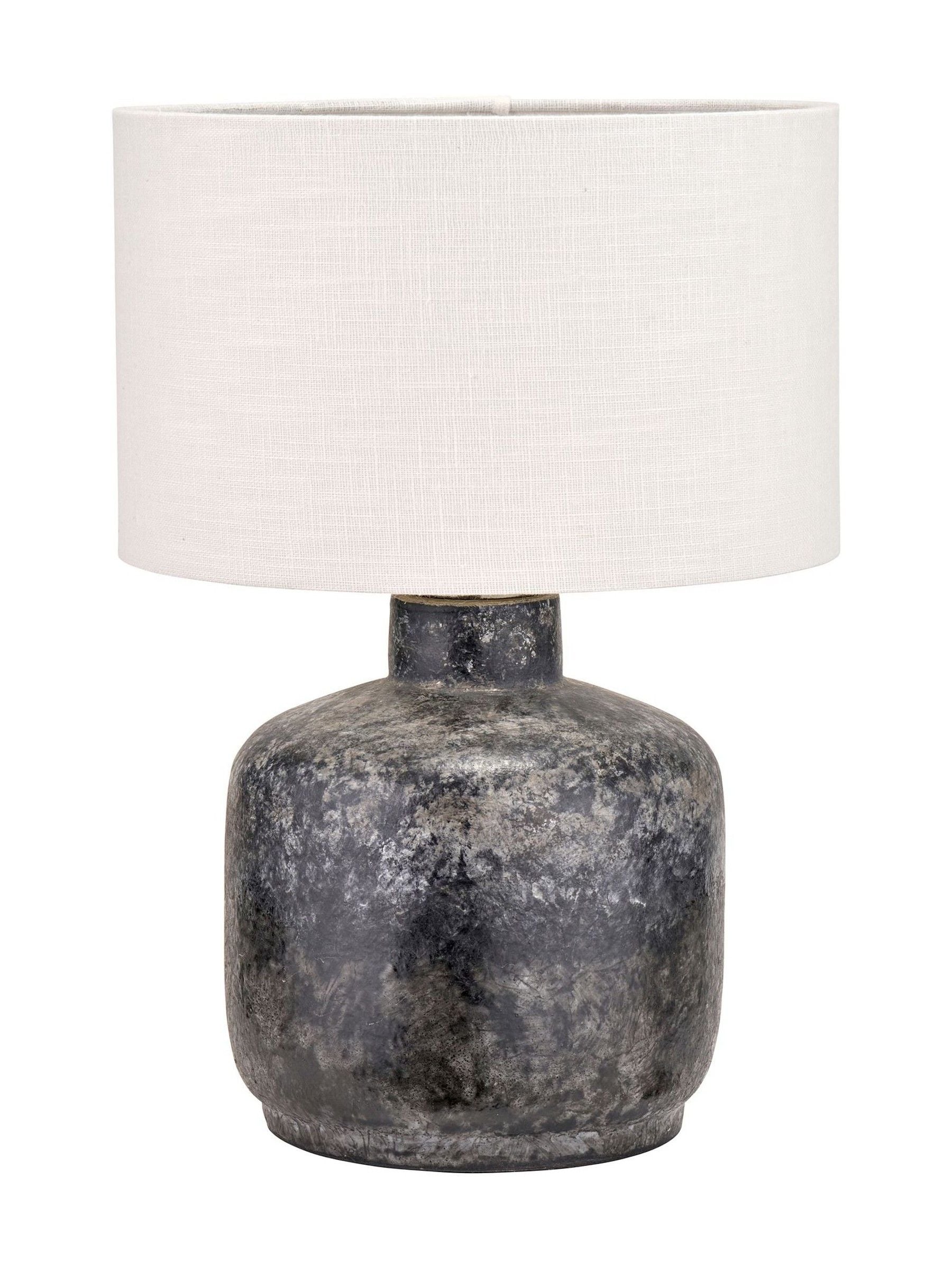 Pacific Lifestyle grey vulcan stoneware table lamp, UK version