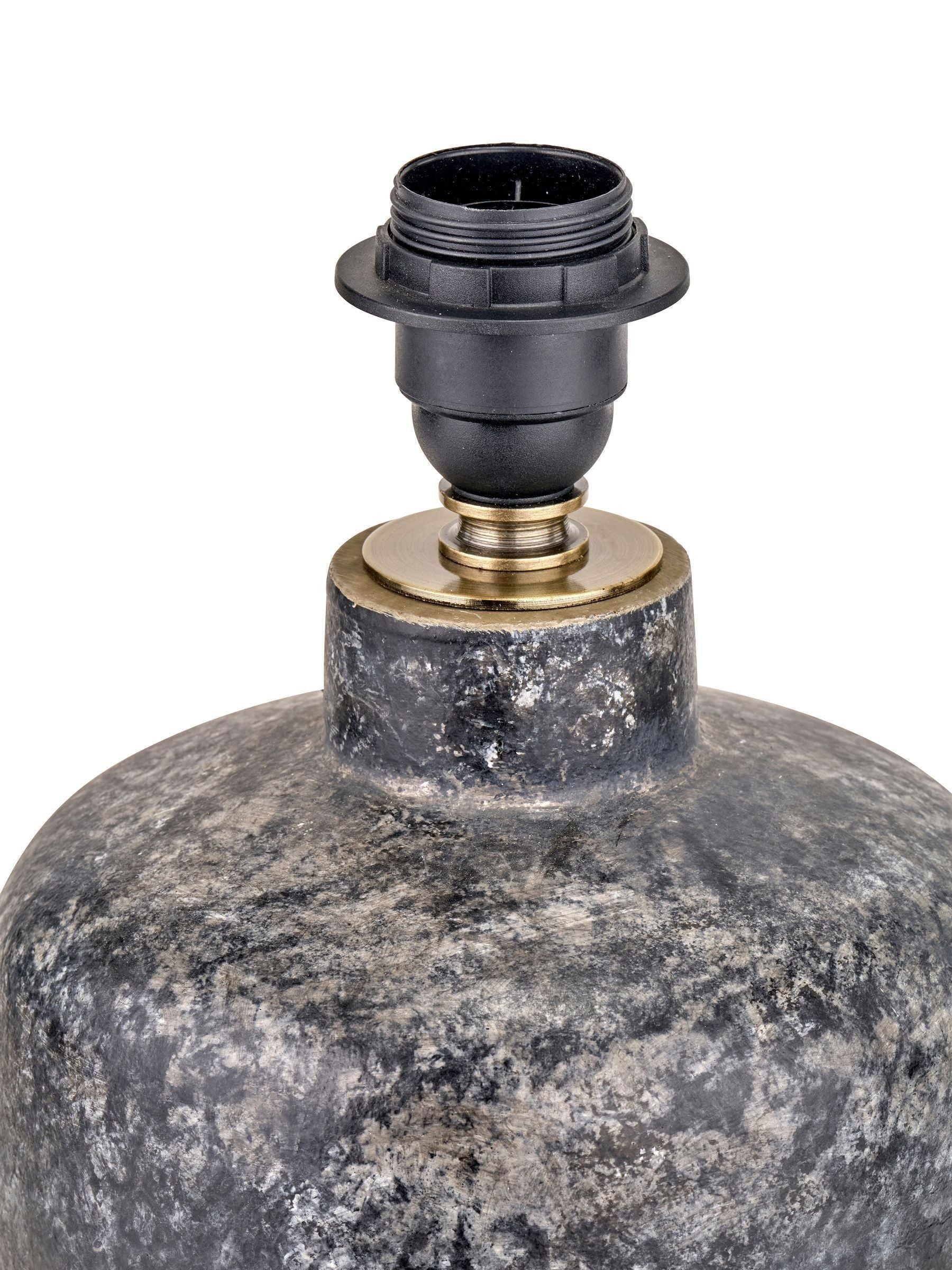 Pacific Lifestyle grey vulcan stoneware table lamp, UK version
