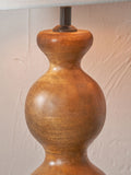 Pacific Lifestyle brown mango wood 3 ball table lamp, UK version