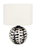 Pacific Lifestyle ceramic table lamp black elkorn coral 42cm, UK version
