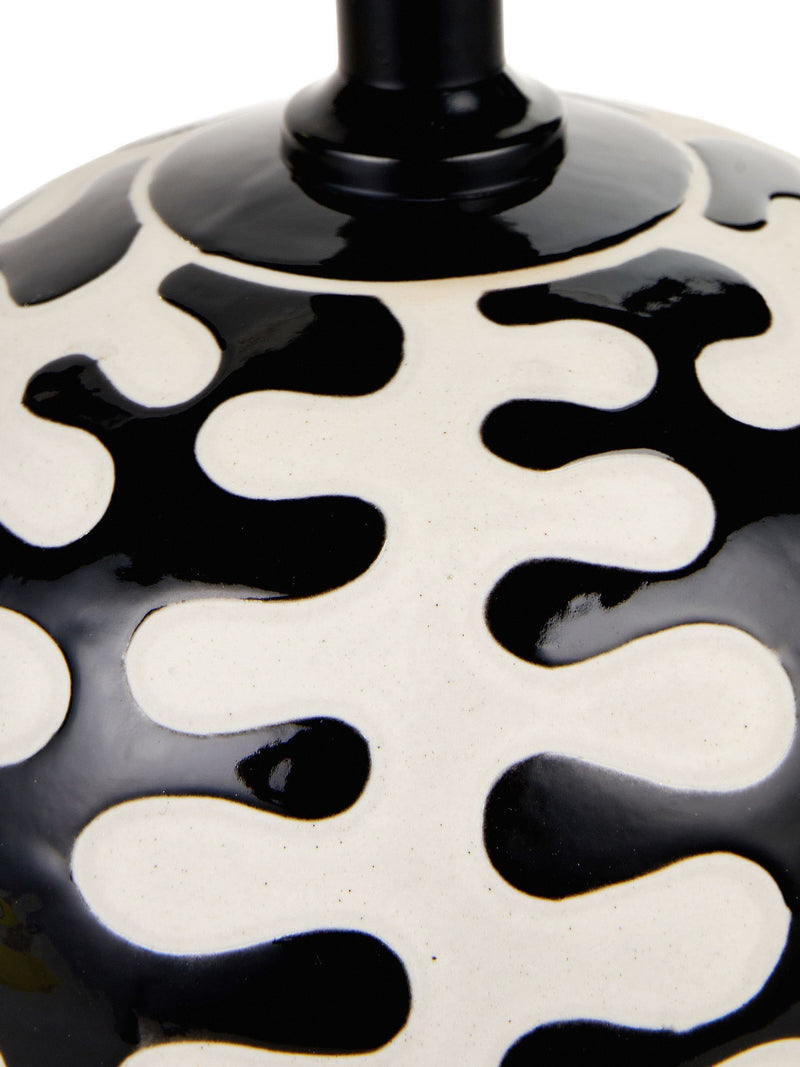 Pacific Lifestyle ceramic table lamp black elkorn coral 42cm, UK version
