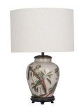 Pacific Lifestyle parrot glass table lamp 40cm, UK version
