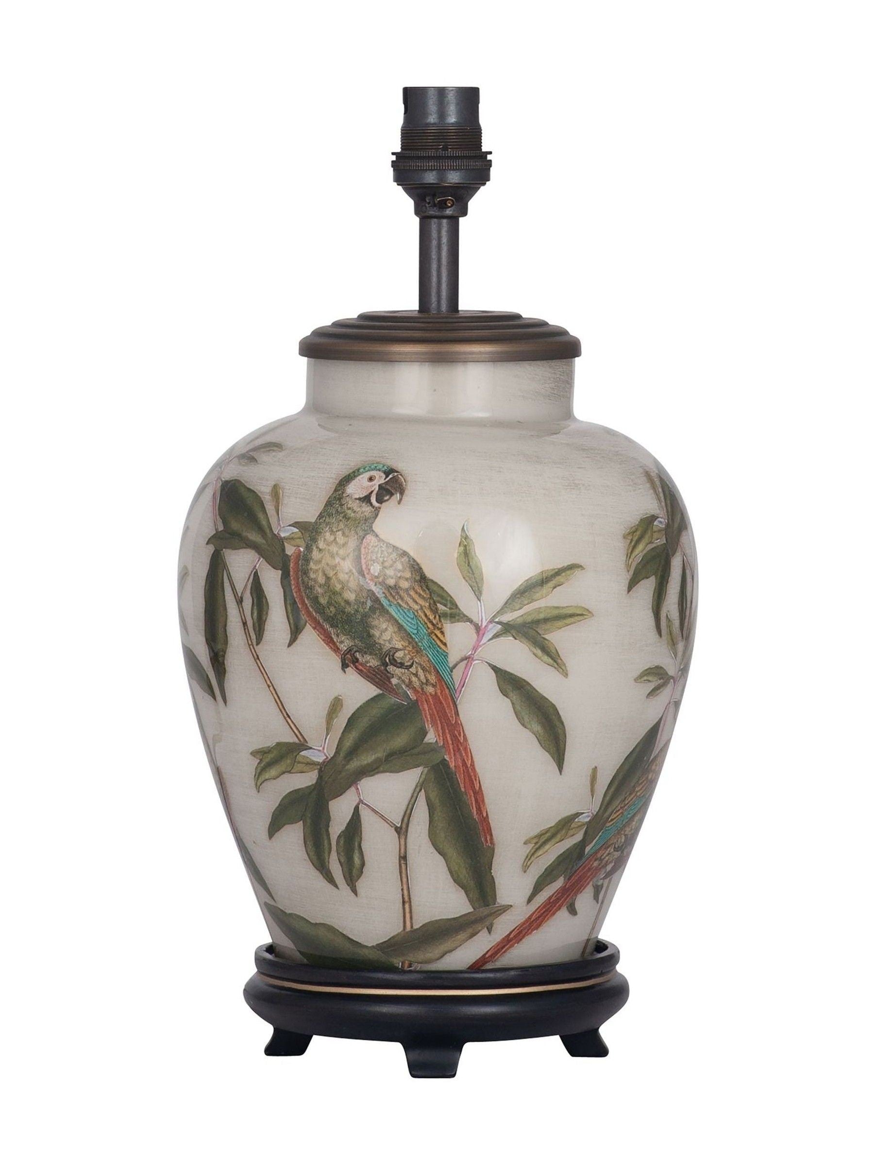 Pacific Lifestyle parrot glass table lamp 40cm, UK version