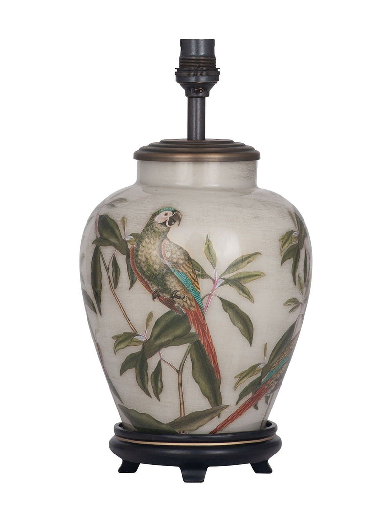Pacific Lifestyle parrot glass table lamp 40cm, UK version