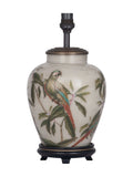 Pacific Lifestyle parrot glass table lamp 40cm, UK version