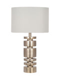 Pacific Lifestyle table lamp champagne gold stacked cylinder 59cm - British product