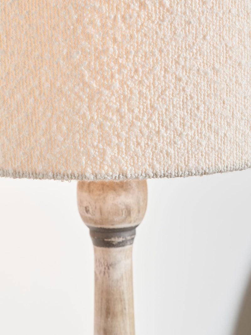 Pacific Lifestyle Captiva mango wood table lamp grey, imported from the UK