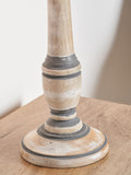 Pacific Lifestyle Captiva mango wood table lamp grey, imported from the UK