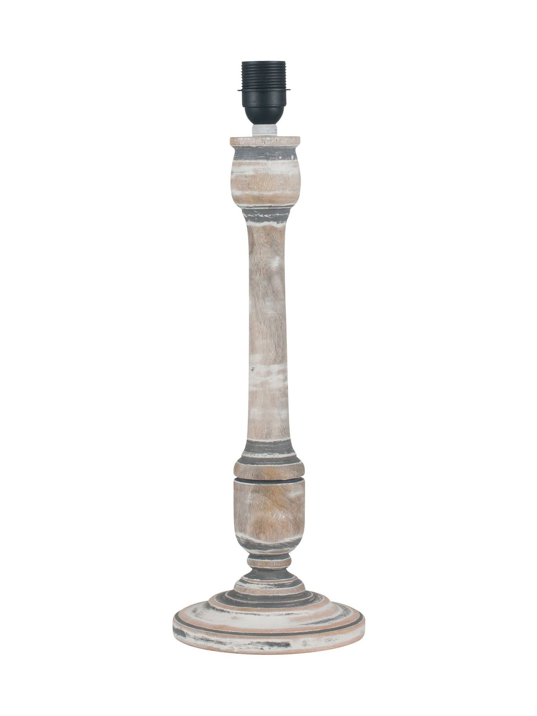 Pacific Lifestyle Captiva mango wood table lamp grey, imported from the UK