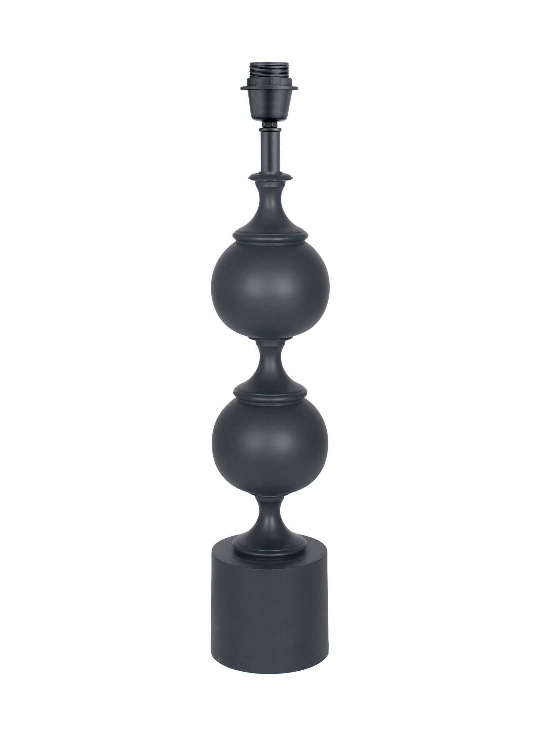 Pacific Lifestyle Asilah tall footed table lamp in black aluminium, imported from the UK