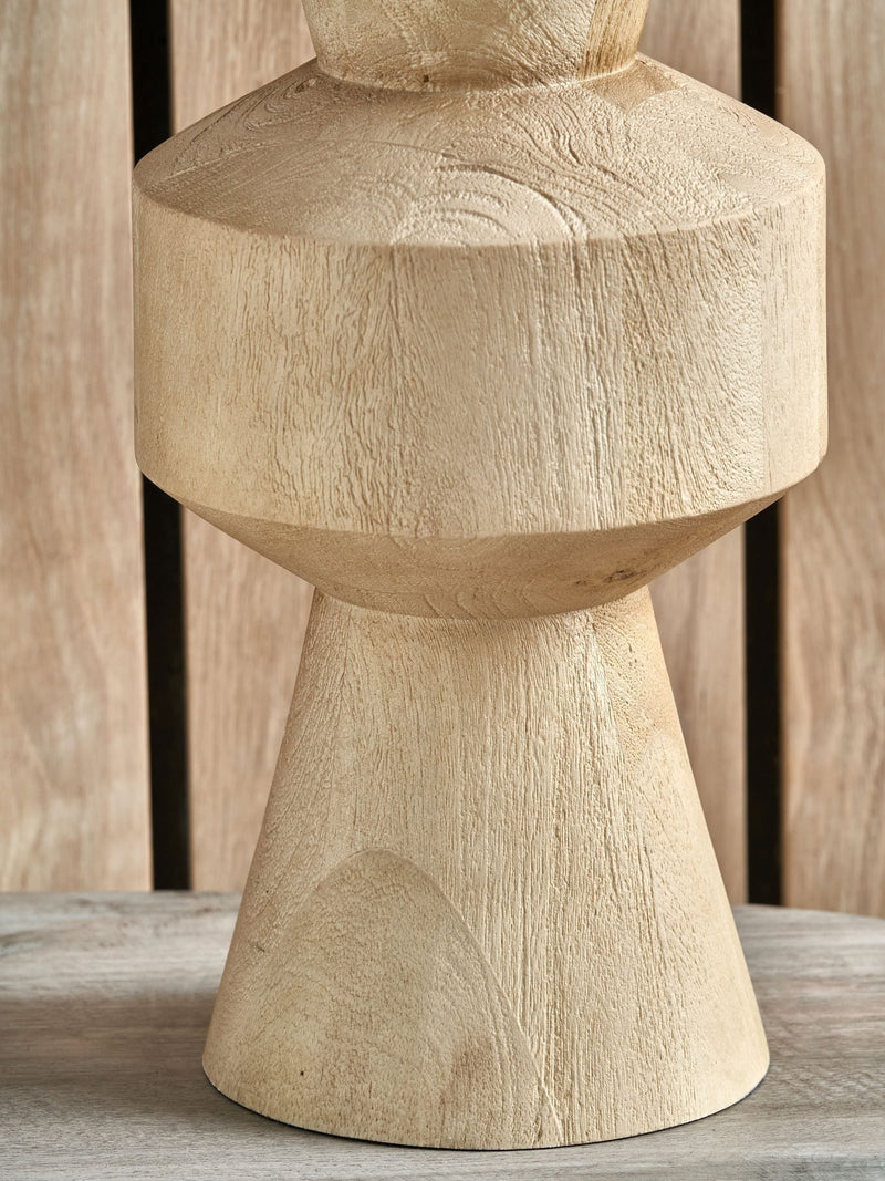 Pacific Lifestyle mango wood table lamp linen shade imported from UK