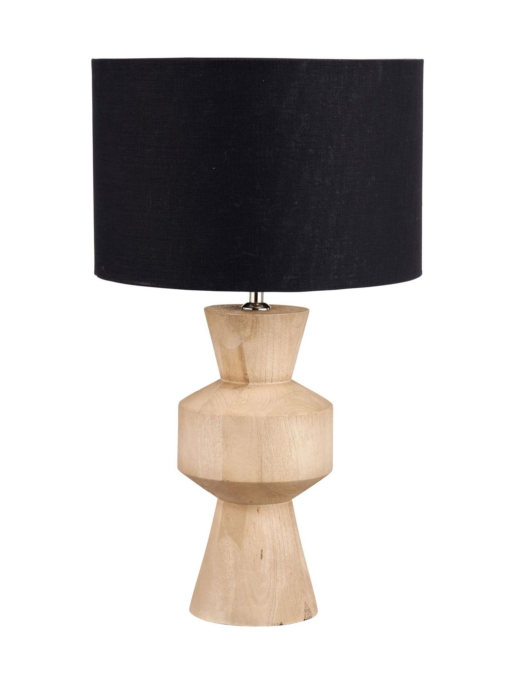 Pacific Lifestyle mango wood table lamp linen shade imported from UK