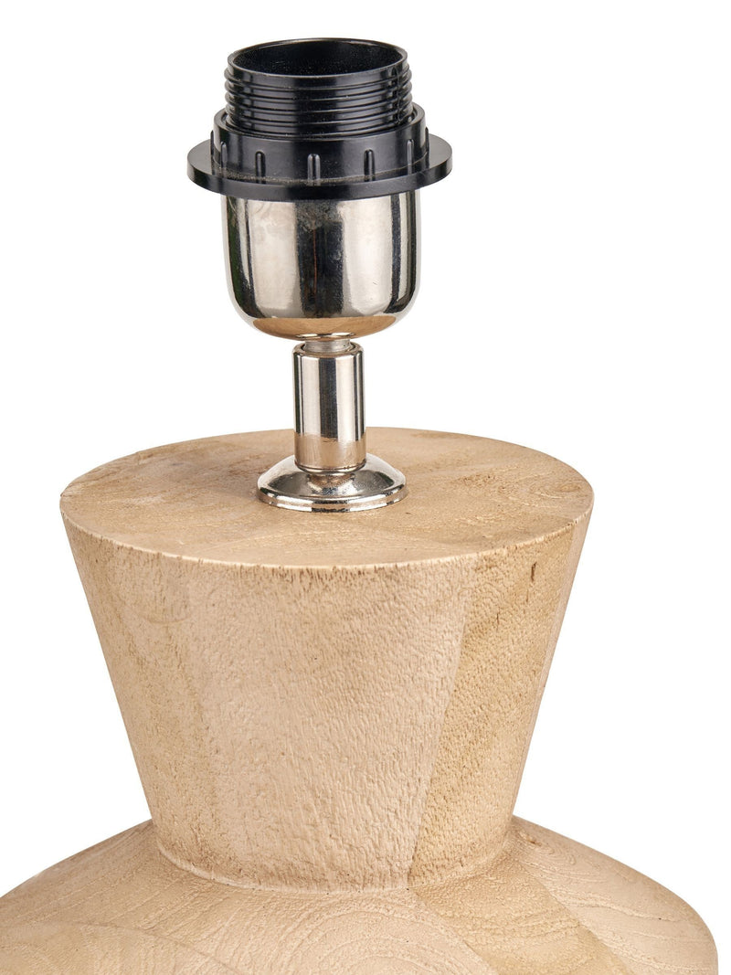 Pacific Lifestyle mango wood table lamp linen shade imported from UK