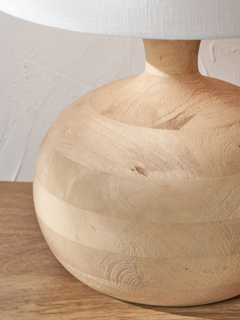Pacific Lifestyle Kiah mango wood table lamp (British brand)