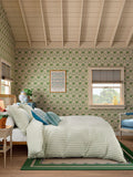 Joules blue ticking stripe duvet cover and pillowcase set, UK version