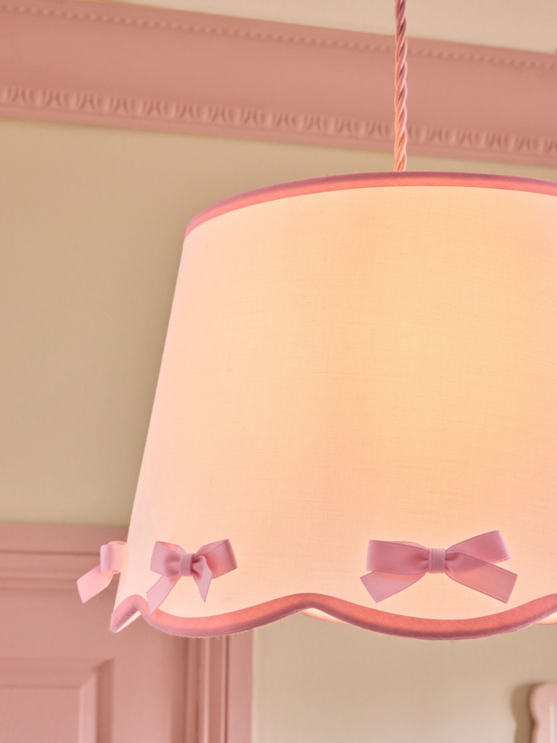 Next pink bow pendant lamp shade 30cm - British product