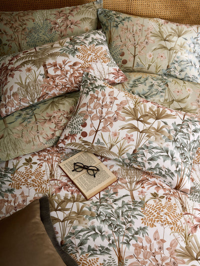 Next Graham & Brown Soft Sage Jardin Botanico Duvet Cover and Pillowcase Set- Buy online at McGrocer