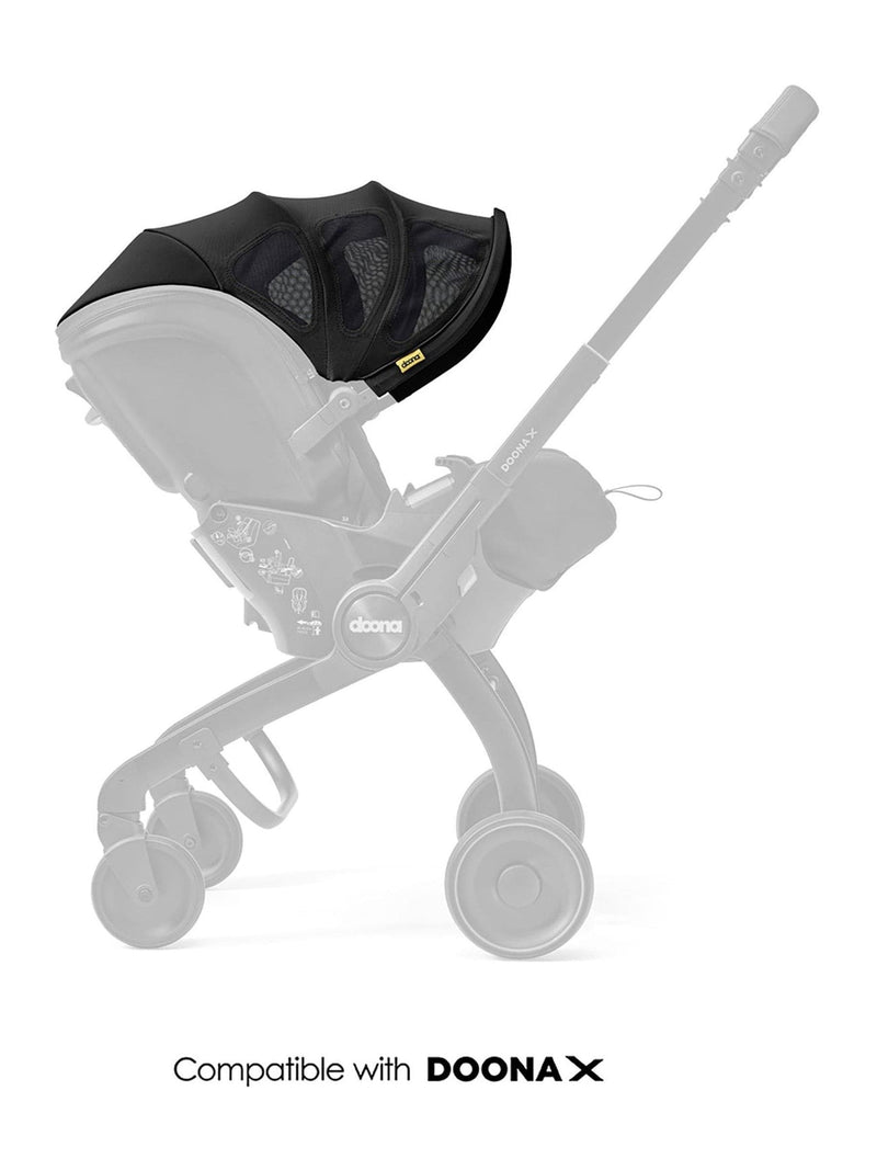 Doona Nitro Summer Canopy in black, UK version