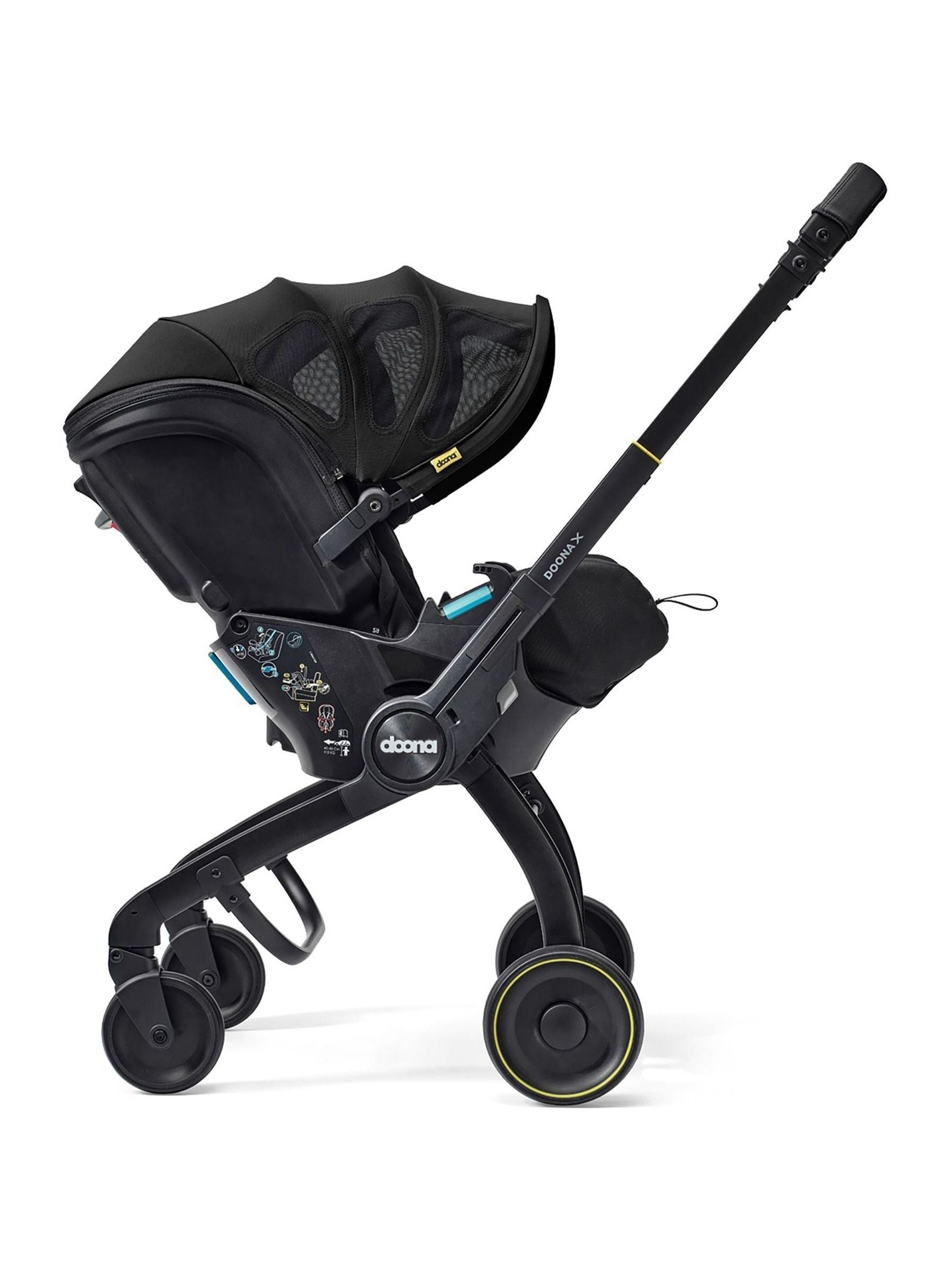 Doona Nitro Summer Canopy in black, UK version