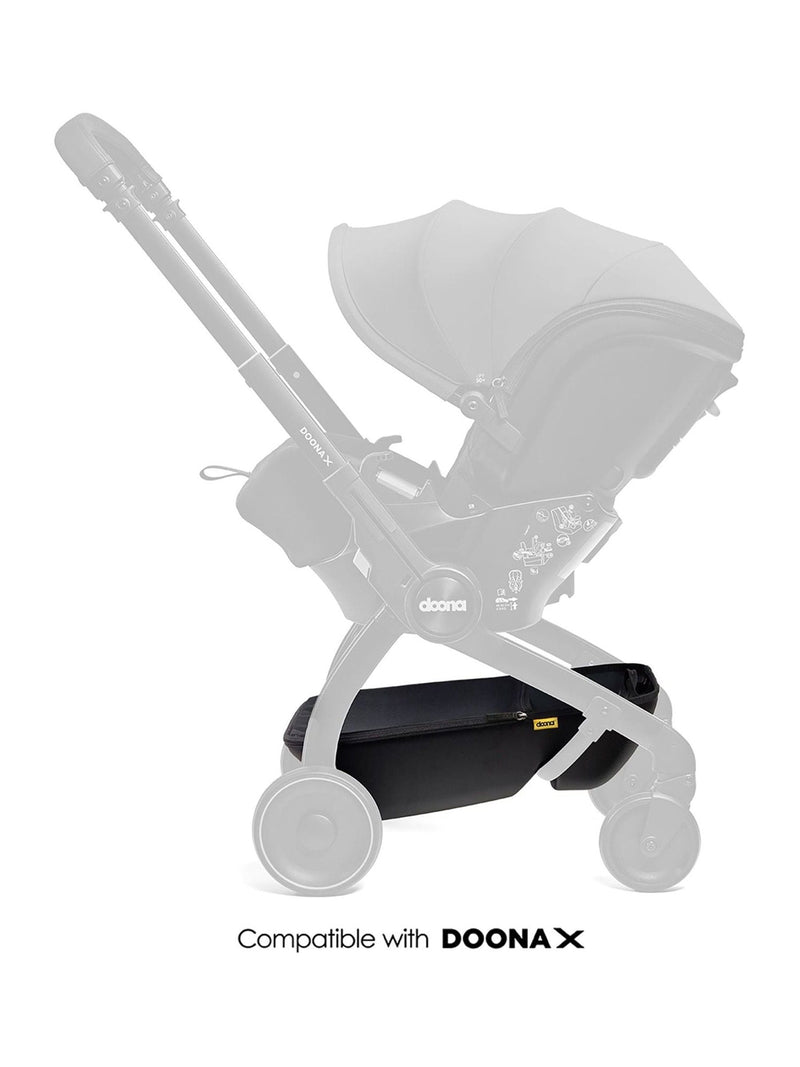 Doona Black X pushchair storage basket (British brand)