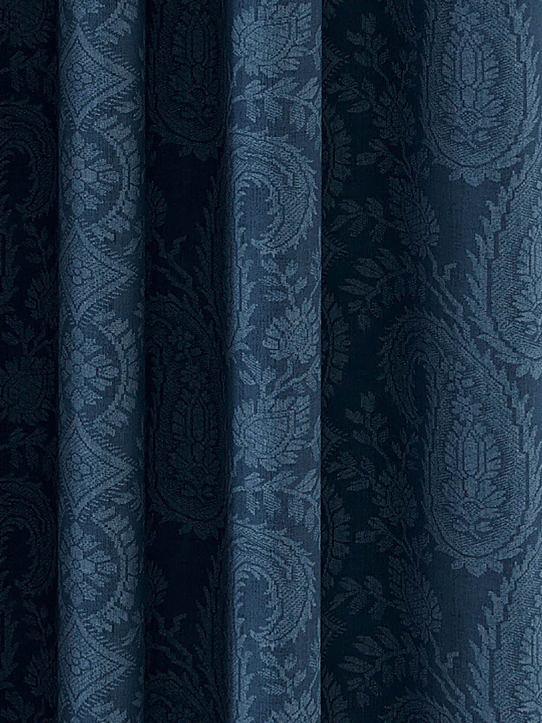 V&A Blue Silk Road blackout curtains 229x183cm, UK version