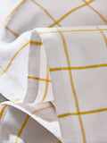 Nina Campbell ochre yellow woven check napkins set of 4, imported from the UK