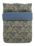 Morris & Co Cobalt Thyme Morris seaweed duvet cover and pillowcase set, imported from the UK