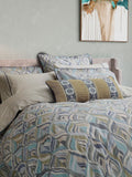 Bedeck of Belfast soft teal green Rayanne duvet cover and pillowcase set - British product
