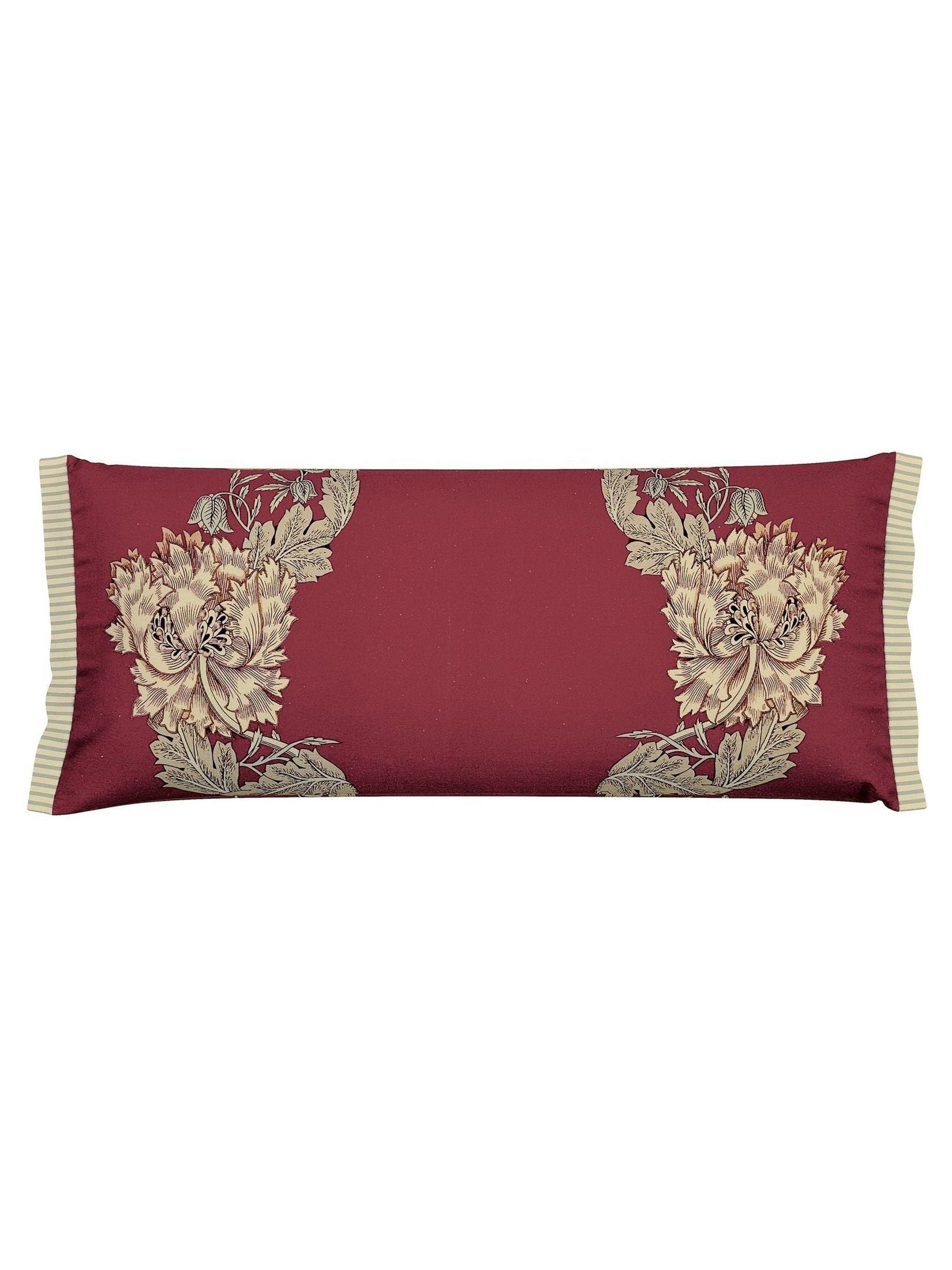 Morris & Co cushion red gold honeysuckle and tulip 70x30cm - British product