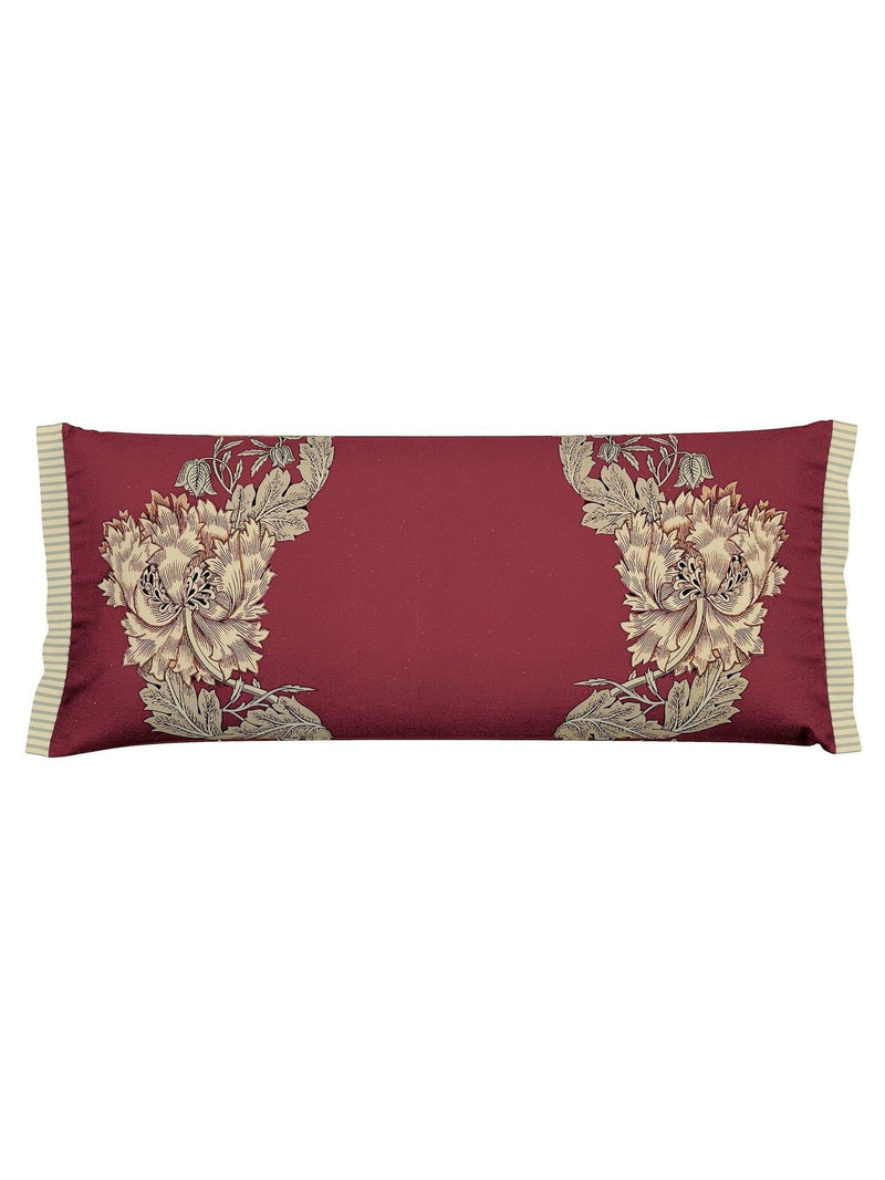 Morris & Co cushion red gold honeysuckle and tulip 70x30cm - British product