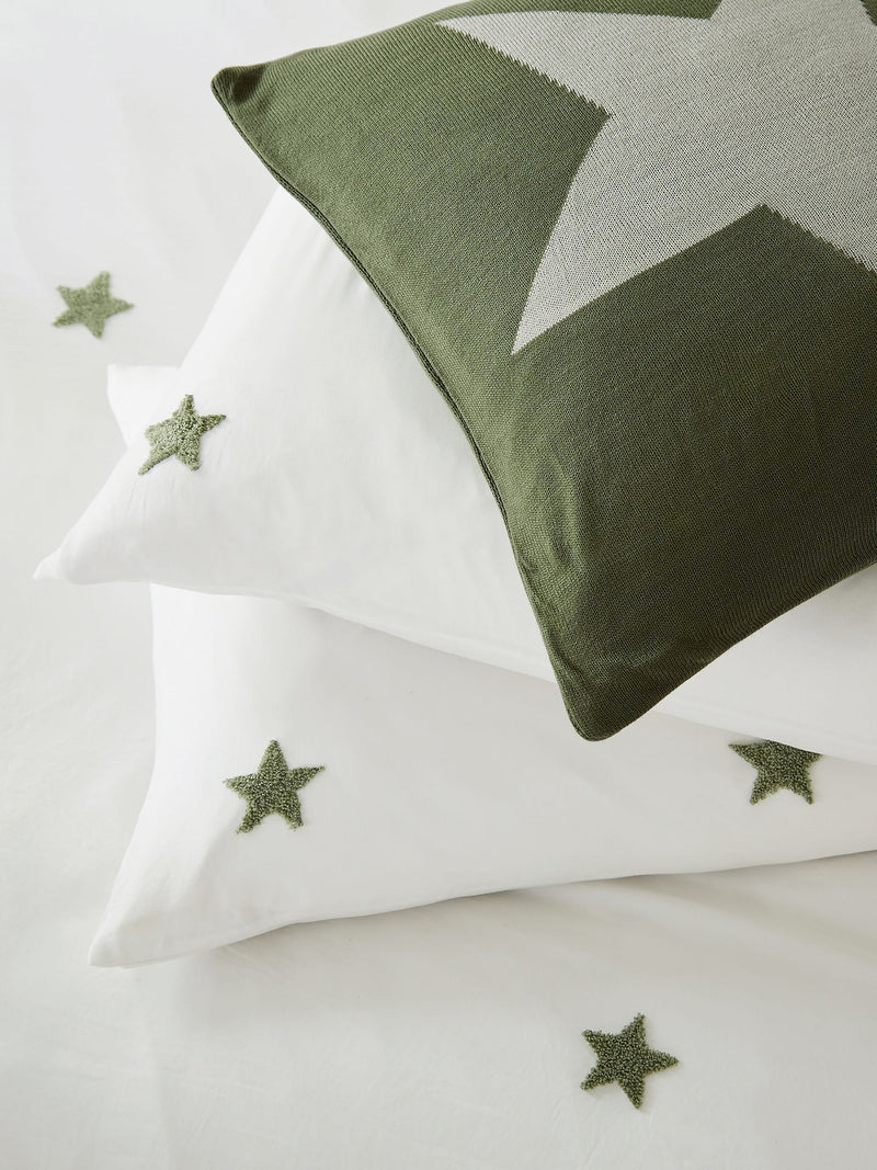 Helena Springfield Green Star cushion 45x45cm - British product