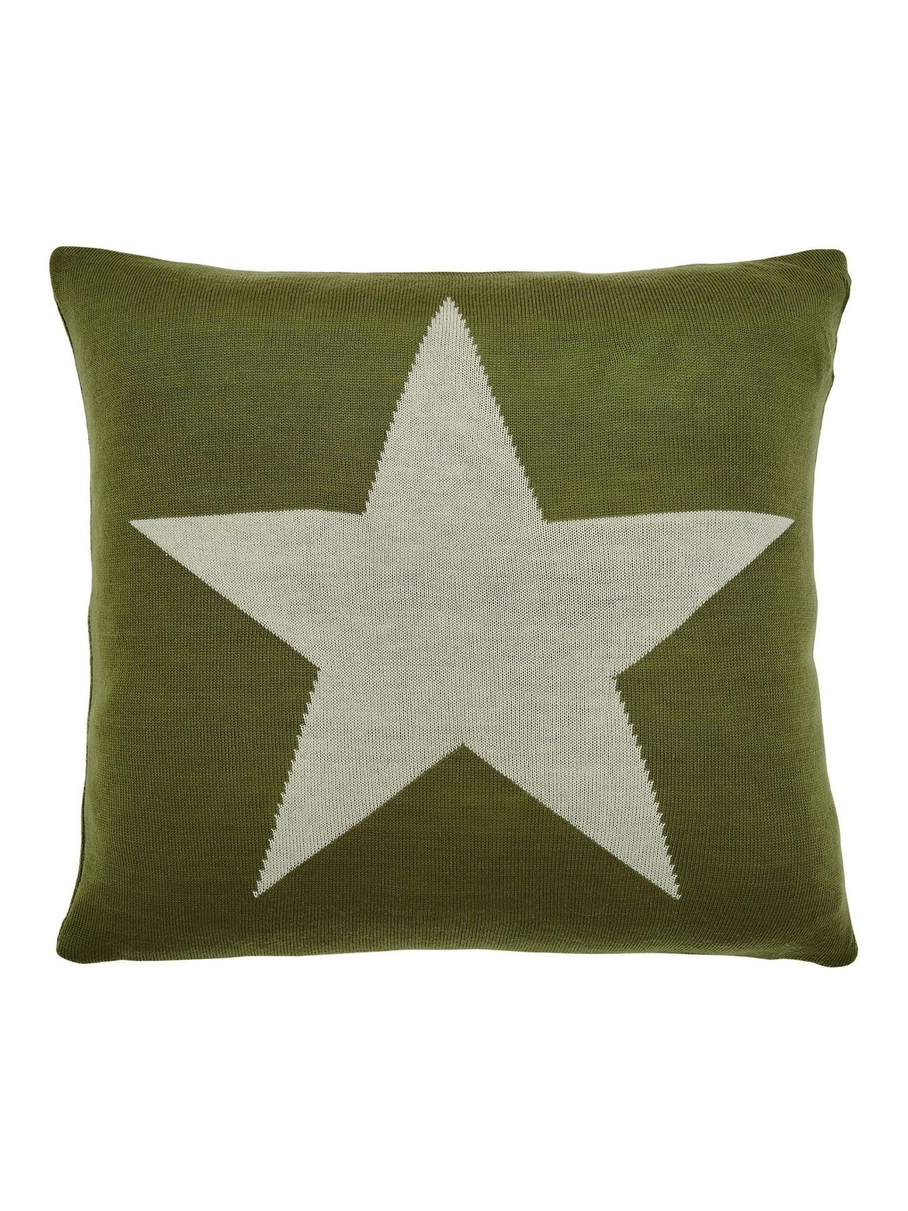Helena Springfield Green Star cushion 45x45cm - British product
