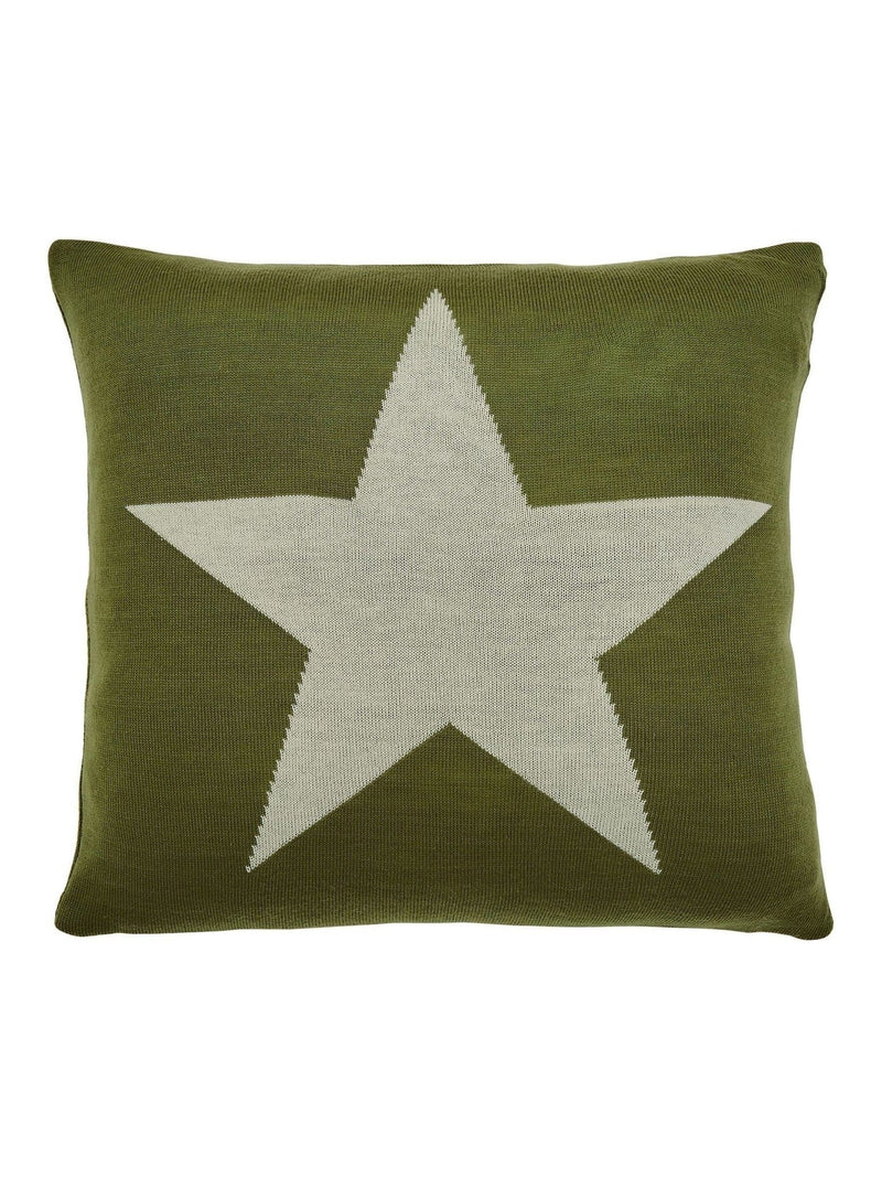 Helena Springfield Green Star cushion 45x45cm - British product