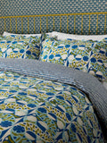 Scion Indigo Twist & Turn duvet cover and pillowcase set (British brand)