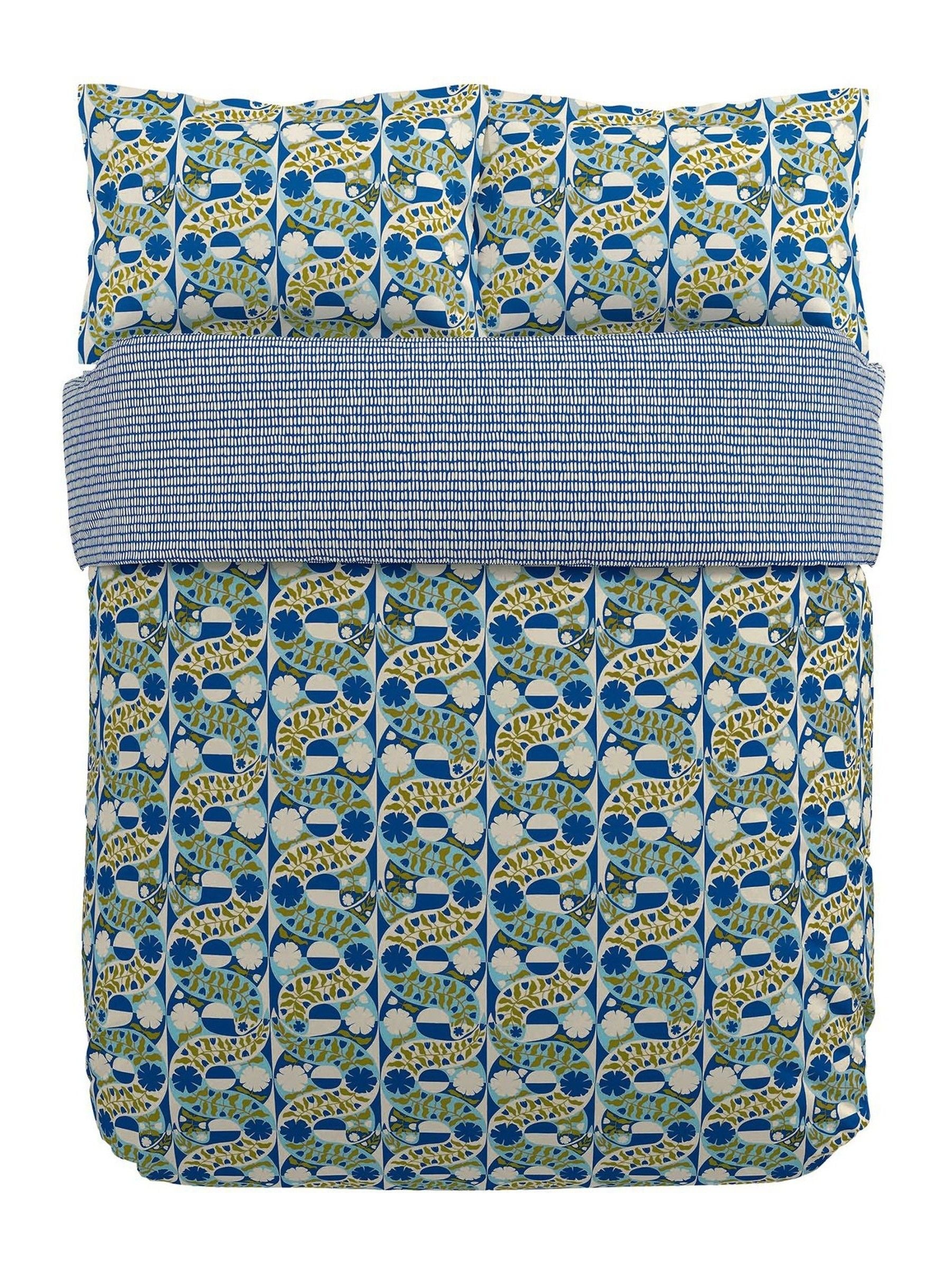 Scion Indigo Twist & Turn duvet cover and pillowcase set (British brand)