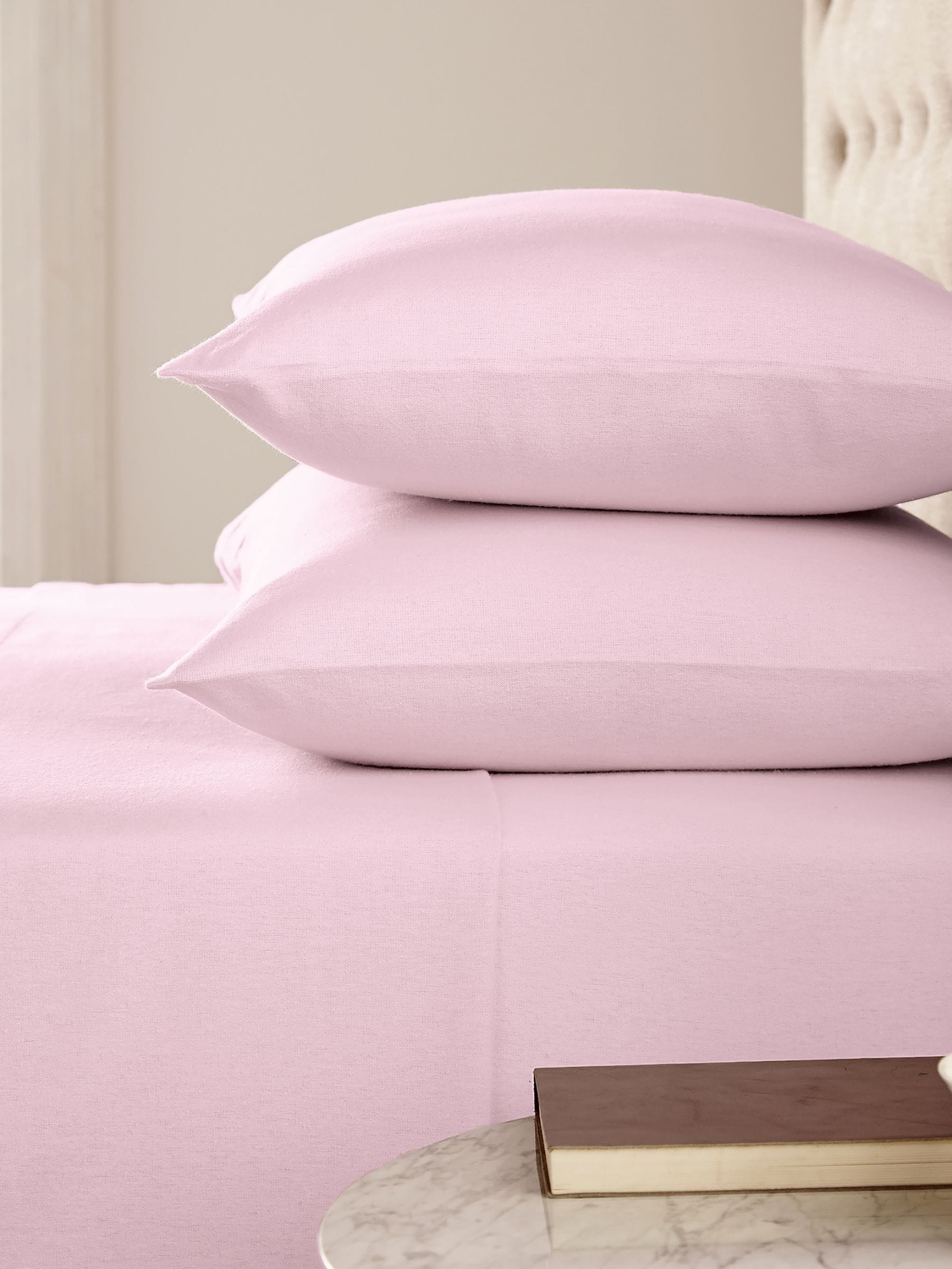 Helena Springfield Set of 2 White Supersoft Brushed Cotton Pillowcases