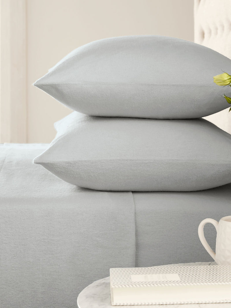 Helena Springfield Set of 2 White Supersoft Brushed Cotton Pillowcases