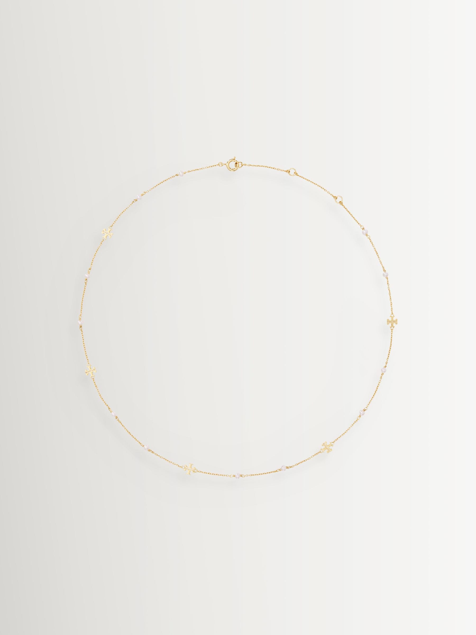 Tory Burch gold tone Moondance pearl necklace, UK version