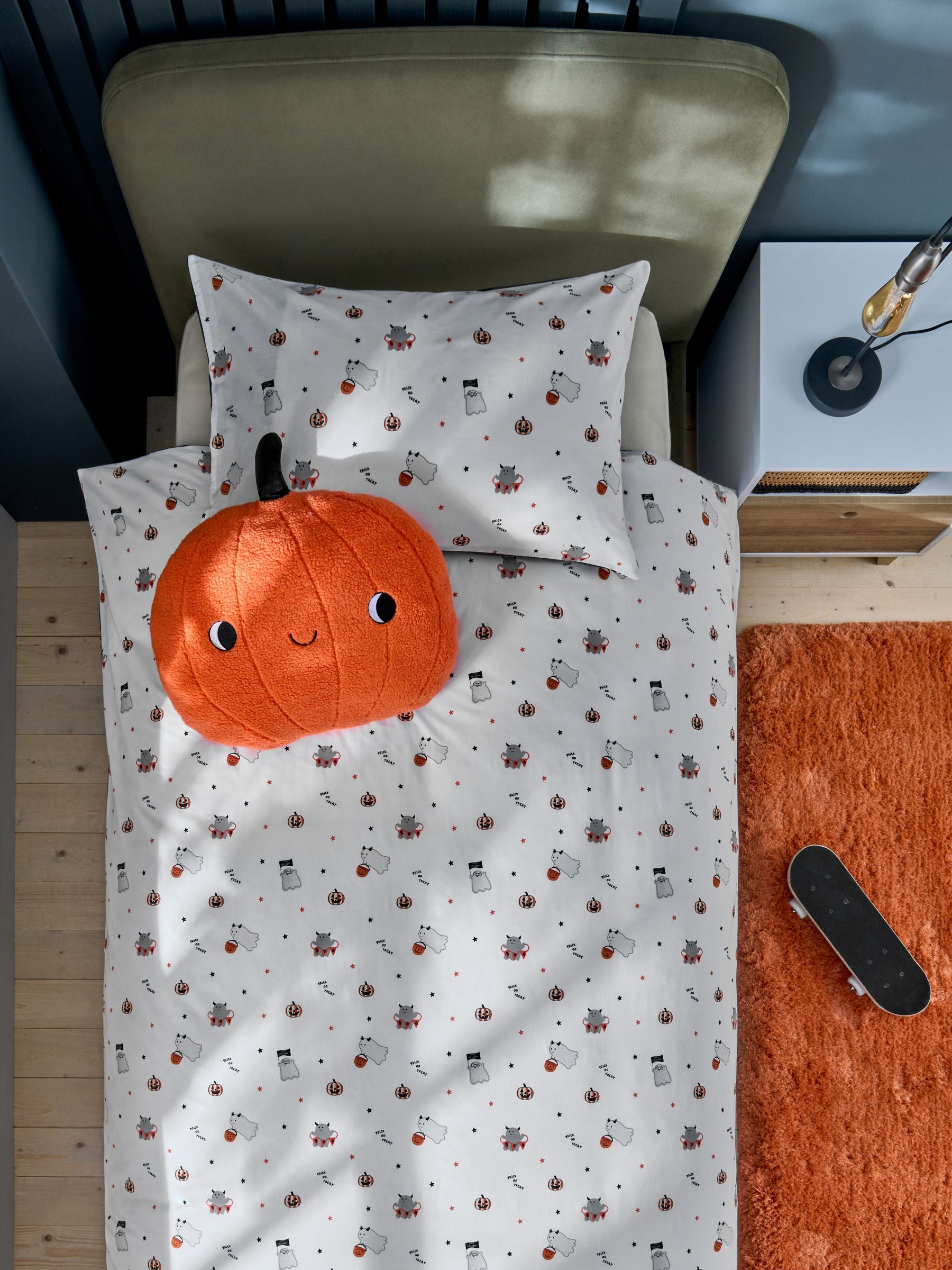 Black duvet cover and pillowcase set - British product
