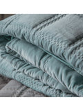 Gallery Home blue quilted velvet bedspread 260cm, UK version