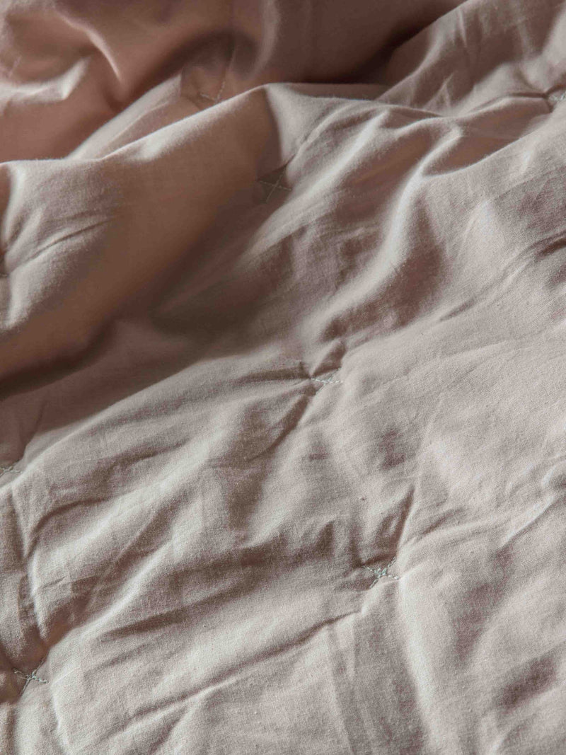 Gallery Home pink stitch cotton bedspread 260x240cm, imported from the UK
