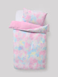 Multi ombre cosy fleece duvet cover and pillowcase set, imported from the UK