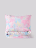 Multi ombre cosy fleece duvet cover and pillowcase set, imported from the UK